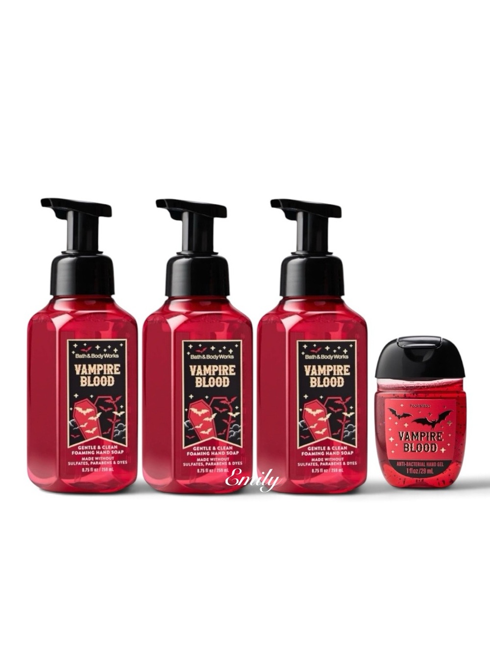 3X Bath & Body Works VAMPIRE BLOOD foaming hand soap 8.75 fl oz set bundle